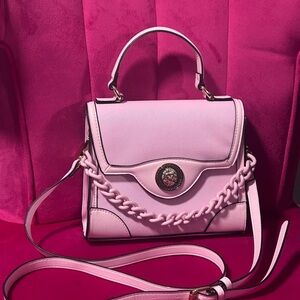 Aldo Pink Satchel with Chain Detail and Flap Closure